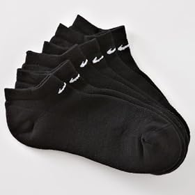 Nike Women's Performance No Show Socks 3 Pair - Shoe Size: 6-10 Black