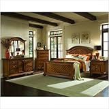 Bundle-31 Aden Chestnut Panel Bedroom Set Size: King