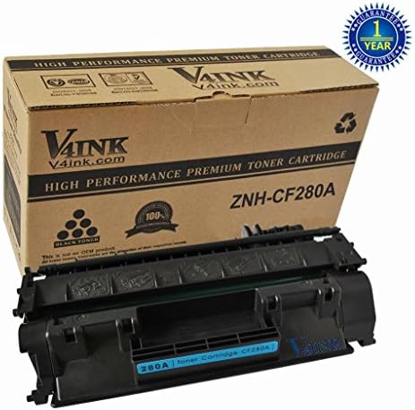 1 Pack V4INK ® CF280A Compatible Toner Cartridge (80A) for LaserJet Pro 400 MFP M401 / M425 Laser Toner Printers