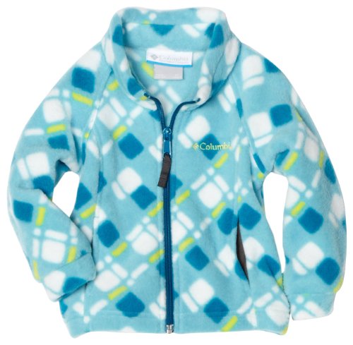 Columbia Girls 2-6x Toddler Benton Springs Printed Fleece Hoodie, Aqua Fleece Geo Print, 2T