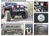 BullDog Winch MountJeepWrangler2007 to 2008JK Front Bumper, Stubby includes OE Light Mounts and Winch Mount