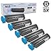 LD © Set of 5 Okidata Compatible 44992405 Black Laser Toner Cartridge for the MB451W MFP Printers