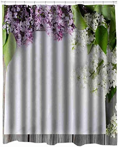 Fashionable Designed ( Card Paper Leaves Flowers Lilac Tree ) Shower Curtain Suitalbe Women's Fit 60" x 72"(150cm x 180cm) SC-15-2493