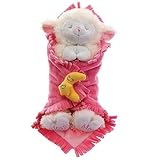 11" Praying Lambs Blanket Babies With Sound Prays Now I lay Me Down To Sleep (Pink for a Baby 