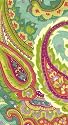 Caspari Paisley Set of 15 Paper Guest Towels, Aqua and Green