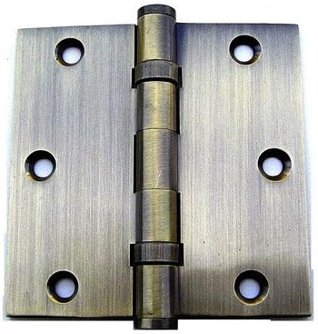 3.5" H x 3.5" W Ball Bearing Door Hinge Finish: Antique Brass