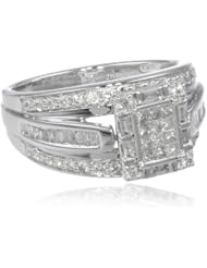 10k White Gold Diamond Ring (1 cttw, I-J Color, I2-I3 Clarity)