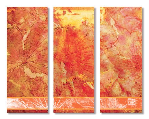 Moderne Kunst abstrakt - 3 Bilder auf vergoldetem Metall - Kunstdruck limitierte Edition auf vergoldetem Aluminium beeindruckende Wandbilder - sch&Atilde;&para;n und g&Atilde;&frac14;nstige Bilder - 2709