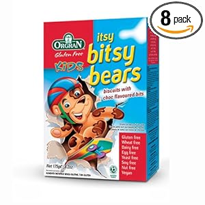 OrgraN Itsy Bitsy Bears With Chocolatey Bits, 6.2-Ounce Boxes (Pack of 8)