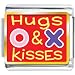 Pugster Golden Italian Charm Plated Valentine's Day Hugs & Kisses Photo