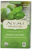 Numi Organic Tea Moroccan Mint, Full Leaf Herbal Teasan, Caffeine Free, 18-Count Tea Bags (Pack of 3)