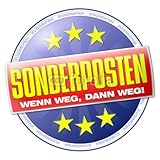 Wallmonkeys Peel and Stick Wall Decals - Button Sonderposten Wenn Weg, Dann Weg - 48