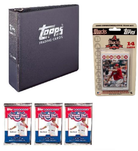 2008 Topps MLB Team Sets with Topps 3 Ring Album and 3 Topps MLB Packs - Arizona Diamondbacks 10th Anniversary