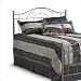 Queen Size Metal Headboard - Carrington in Vintage Silver Finish