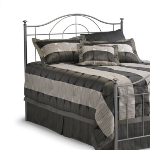 Queen Size Metal Headboard - Carrington in Vintage Silver Finish