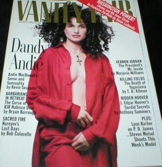 Vanity Fair Magazine March 1993 Andie MacDowell (Single Back Issue)