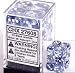 Nebula 16mm d6 Black/white Dice Block 12 pipped dice
