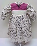 Period Styled Floral Doll Dress for 18 Dolls Like American Girl