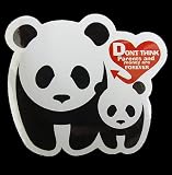 コトワザステッカー/パンダ《いつまでもあると思うな 親と金/DON'T THINK Parents...》防水加工