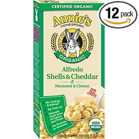 Annie's Homegrown Organic Alfredo Shells & Cheddar, 6-Ounce Boxes (Pack of 12)
