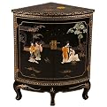 Corner Cabinet with Gemstone Inlay