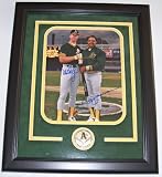Mark McGwire & Reggie Jackson Autographed Oakland A's 8x10 Photo ~ Dual Signed~ Custom Framed with