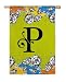 Gablecrest Monogram Silk Reflections Garden Size Flag - P