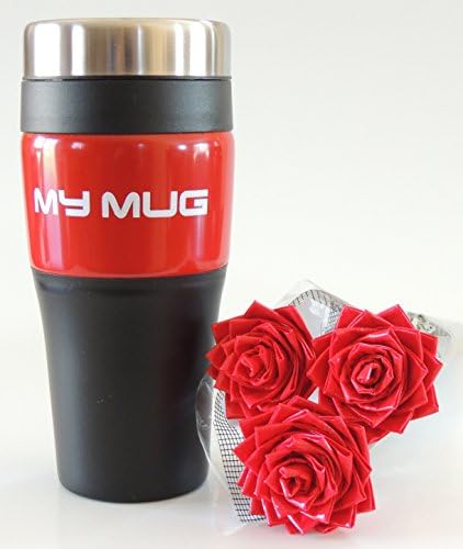 Unique Red Duct Tape Flower and Mug gift set for HIM. Great Christmas Gift Idea this Holiday Season for HIM or HER!