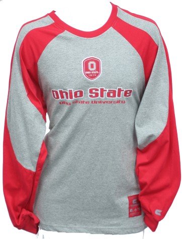 Buy Men`s Ohio State Buckeyes L S Heather Gray Overdrive Tee