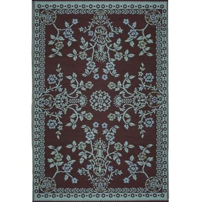 26.5 Price Per Linear Foot Area Rug - Violet Brown Ferahan Teal by Couristan Oriental Rugs Kashimar Collection