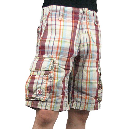 Cover image : FRANKLIN&MARSHALL フランクリンアンドマーシャル 《メンズ:SAN DIEGO PLAID》チェック柄 カーゴ ハーフパンツ 31181-2047-737
