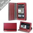 Acase(TM) Kindle Fire Premium Micro Fiber Leather Case with built-in Stand for Kindle Fire Full Color 7" Multi-touch Display, Wifi (Red)
