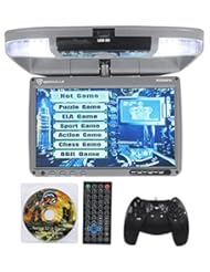 Car Audio or Theater: Rockville RVD9FD-GR 9" TFT Grey Flip Down Car DVD Monitor w/ USB/SD/Video Games - Audiosavings