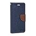iPhone 6 Plus Case, GMYLE [Wallet Stand] iPhone 6 Plus 5.5 Case Wallet [Navy Blue & Brown] Premium Synthetic Leather Wallet Case Cover with STAND Flip Cover for iPhone 6 Plus (5.5) - Navy Blue & Brown