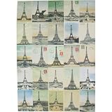 51yJG26%2BRiL. SL160  Cavallini Eiffel Tower Postcards Collage Gift Wrap Decoupage paper,vintage look poster or print, One