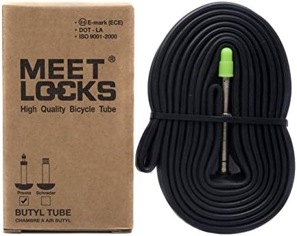 Promotion:2pcs or 4pcs Pack,meetlocks 700x28/32/35c Road Bicycle Inner Tube , Fully Thread Presta Valve 60mm Fits 700x28-35mm Road Tire, Durable and Reliable Butyl Inner Tube for Road Cycling, Training and Commuting