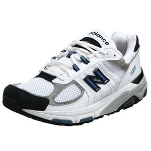 New Balance Men's MR1123 Running Shoe,White/Navy,12 D