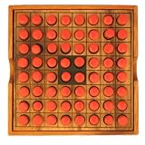 Hand-Painted Wooden Othello Travel Game