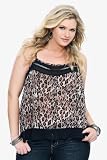 Torrid Plus Size Leopard Chiffon Ladder Trim Cami
