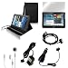 CrazyOnDigital Black Stand Leather Case with Charger and Screen Protector For Samsung Galaxy Tab 2 10.1 (6-item)
