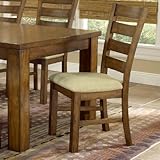 Hillsdale Hemstead Wood Dining-Chairs, Dark Oak, Set of 2