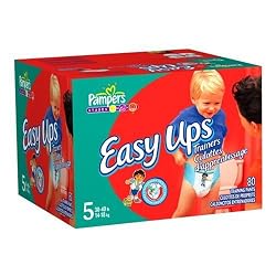 Pampers Easy Ups Trainers for Boys, Size 5, 80 Count