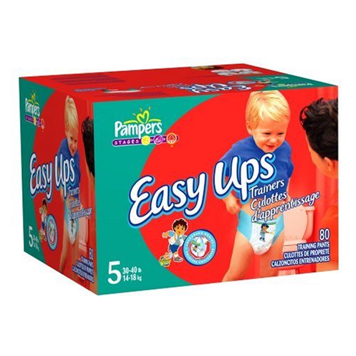 Pampers Easy Ups Trainers for Boys, Size 5 (30-40 Lbs), Value Pack, 80 Training Pants