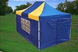 10x15 Pop up 4 Wall Canopy Party Tent Gazebo Ez Blue/yellow