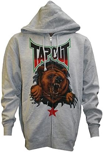 One Punch TapouT Republic Charcoal Full Zip Hooded Sweatshirt XX-Large