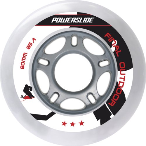 Powerslide Herren Rollen Outdoor Rolle, 80mm/85A, milchig, 80mm/85A