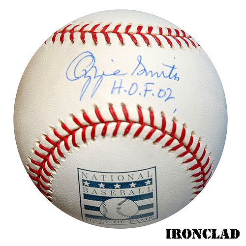 Ironclad St. Louis Cardinals Ozzie Smith Signed Hof Logo Baseball W/ Hof 02 Insc.