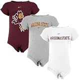 Nike Arizona State Sun Devils Infant Maroon, Ash & White 3-Pack Romper Set
