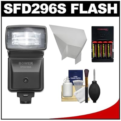 Bower SFD296S Digital Automatic Zoom Bounce Flash with Reflector + Batteries + Cleaning Kit for Sony Alpha A33, A35, A55, A290, A390, A230, A550, A560, A580, A850 Digital SLR Cameras