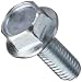 Metric Class 10.9 Zinc Plated Steel Flange Screw, Hex Drive, M6 - 1.0, 16 mm Length, Fully Threaded (Pack of 100)